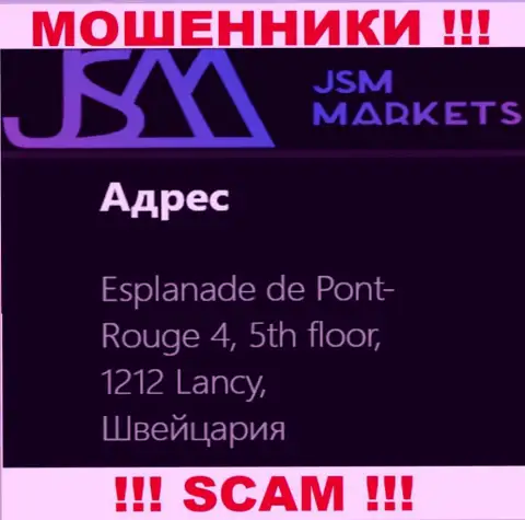Очень рискованно связаться с интернет мошенниками JSM-Markets Com, они представили ложный официальный адрес