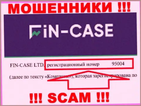 Номер регистрации компании Fin Case: 95004