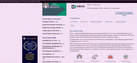 Статья про ФОРЕКС организацию KIEXO опубликована на web-ресурсе Директори ФинансМагнатес Ком