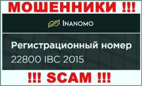 Регистрационный номер конторы Inanomo: 22800 IBC 2015