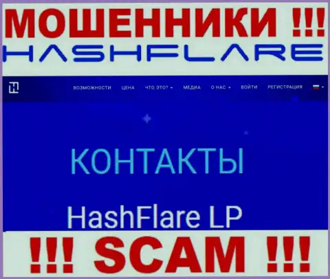 Сведения об юр лице internet мошенников HashFlare Io