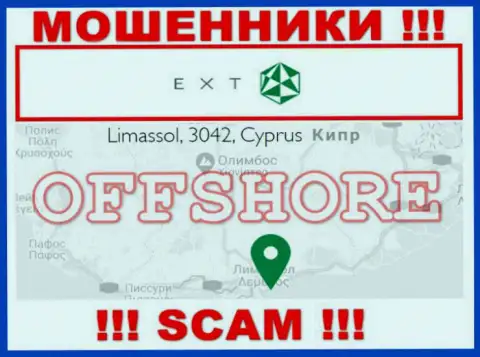 Офшорные интернет-аферисты EXT скрываются вот здесь - Cyprus