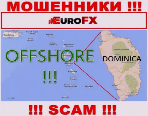Dominica - оффшорное место регистрации кидал Евро ФИкс Трейд, представленное на их сайте