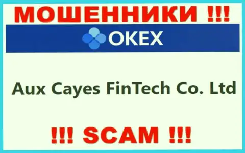 Aux Cayes FinTech Co. Ltd - это контора, которая руководит интернет-ворами ОКекс Ком