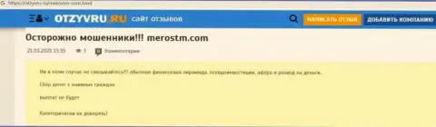 Обзор scam-проекта Meros TM - это МОШЕННИКИ !!!