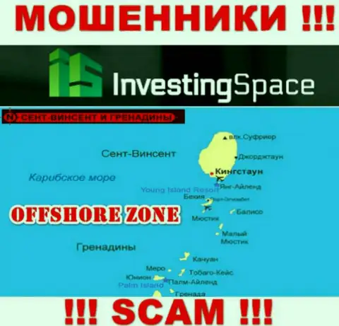 Инвестинг Спейс пустили свои корни на территории - St. Vincent and the Grenadines, остерегайтесь взаимодействия с ними
