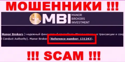 Хоть Manor Brokers и указывают на web-ресурсе номер лицензии, помните - они в любом случае МОШЕННИКИ !!!