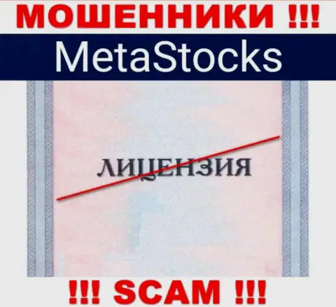 На сайте конторы MetaStocks не предоставлена инфа о наличии лицензии на осуществление деятельности, судя по всему ее просто НЕТ
