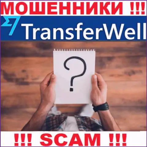 О лицах, которые управляют конторой TransferWell ничего не известно