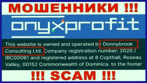 Юридическое лицо организации OnyxProfit - это Donnybrook Consulting Ltd, инфа взята с официального веб-портала