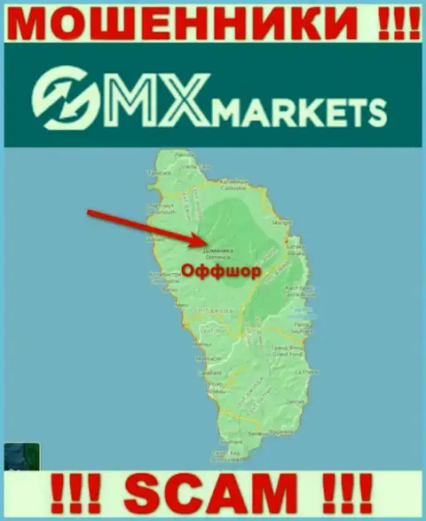 Не доверяйте интернет-аферистам GMXMarkets, т.к. они обосновались в офшоре: Доминика