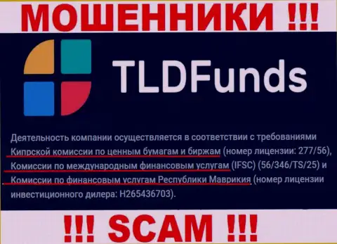 Деятельность организации TLDFunds Com прикрывается регулятором-мошенником - CySEC
