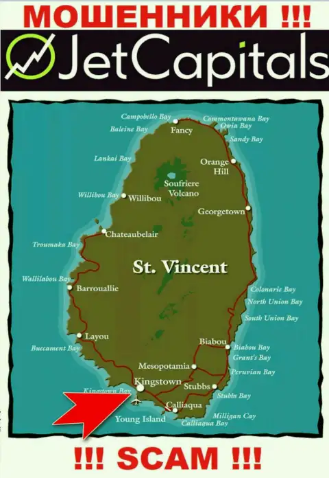Kingstown, St Vincent and the Grenadines - вот здесь, в офшоре, пустили корни интернет-мошенники Jet Capitals