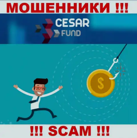 Опасно доверять internet кидалам из конторы Cesar Fund, которые требуют заплатить налоги и комиссии