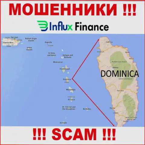 Контора ИнФлукс Финанс - это мошенники, находятся на территории Commonwealth of Dominica, а это офшор