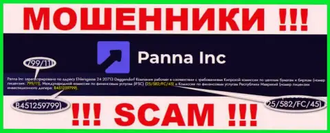 Мошенники Панна Инк активно оставляют без средств своих клиентов, хотя и предоставили лицензию на информационном сервисе