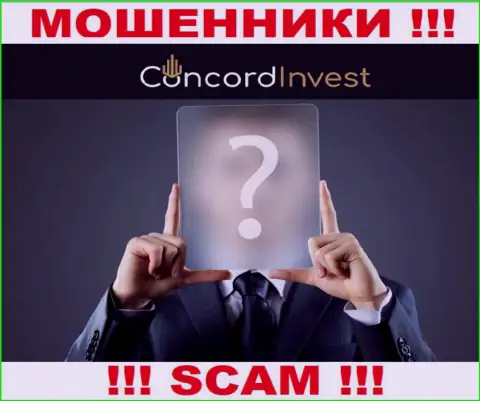 На официальном сайте ConcordInvest Ltd нет абсолютно никакой инфы о руководстве конторы