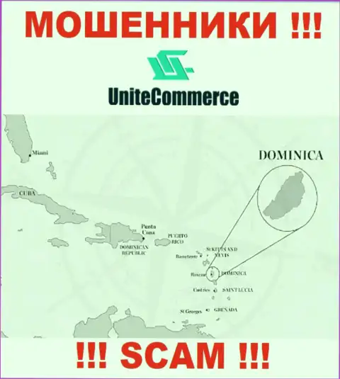 UniteCommerce находятся в оффшоре, на территории - Содружества Доминики