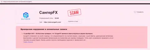 Обзор мошеннической компании SungerFX о том, как грабит клиентов