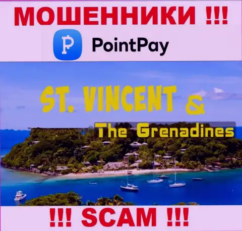 Point Pay указали у себя на веб-портале свое место регистрации - на территории Kingstown, St. Vincent and the Grenadines