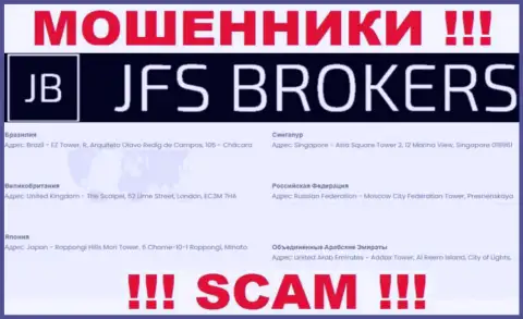 ДжиФСБрокер Ком на своем интернет-сервисе предоставили ложные данные касательно адреса