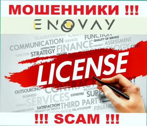 У компании ЭноВэй не имеется разрешения на осуществление деятельности в виде лицензии - это МОШЕННИКИ