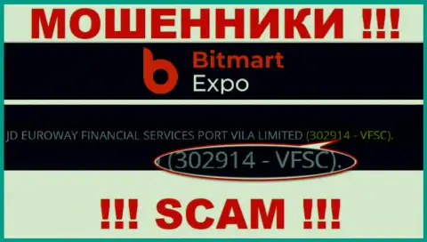 302914-VFSC - это рег. номер Bitmart Expo, который приведен на официальном информационном сервисе организации
