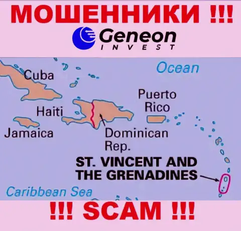 GeneonInvest Co находятся на территории - St. Vincent and the Grenadines, остерегайтесь совместного сотрудничества с ними
