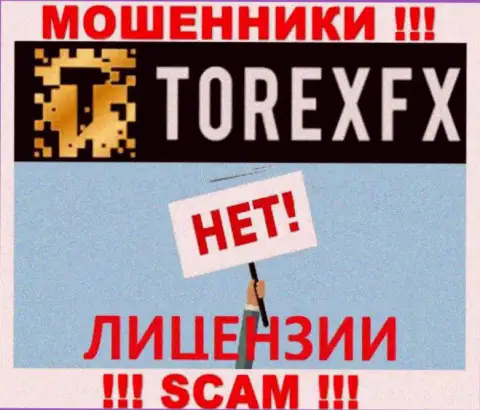 Кидалы TorexFX промышляют незаконно, поскольку не имеют лицензионного документа !!!